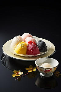 茶背景图片_中式刨冰甜点
