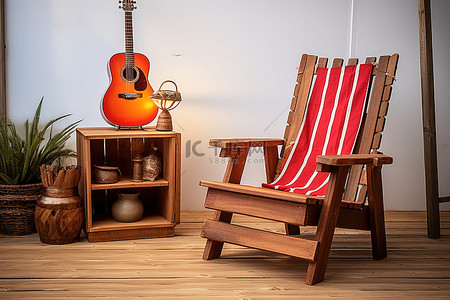 海滩小屋木工椅仿古实木家具