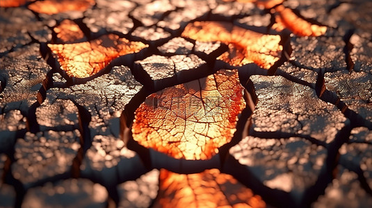 火山喷发后热焦土的 3d 渲染纹理