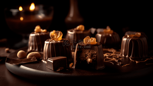 巧克力甜品零食小吃摄影广告背景