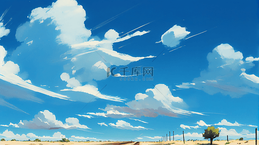 天空晴天白云背景