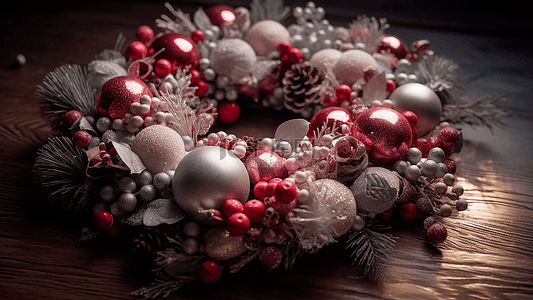 铁质精美背景图片_圣诞节精美红色彩蛋