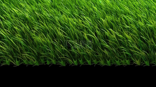 新鲜的春天绿草令人惊叹的 3d 纹理渲染