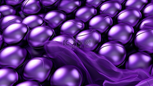 行政文员求职简历背景图片_带有紫色胶囊的天鹅绒织物抽象背景的 3D 插图