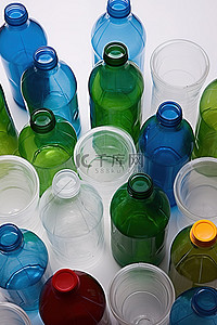 塑料瓶背景图片_塑料回收罐或瓶子 回收塑料瓶 回收塑料容器 回收一次性塑料瓶
