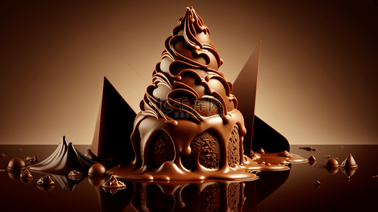 巧克力蛋糕造型背景