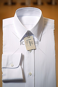促销标签促销背景图片_一件白色衬衫上贴有促销标签
