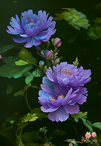 花朵紫色浪漫唯美背景