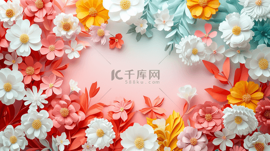 清新粉色可爱背景图片_彩粉色平面平铺花朵花瓣设计的背景12