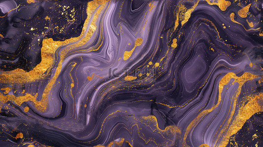 紫色鎏金大理石花纹背景