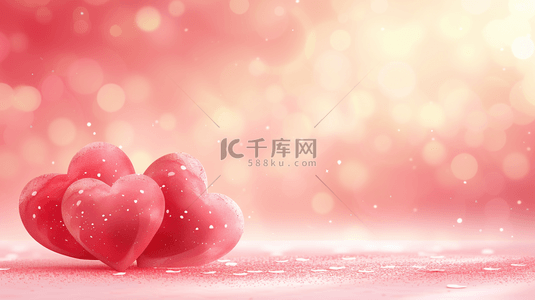 温馨浪漫朦胧唯美红色气球的背景16