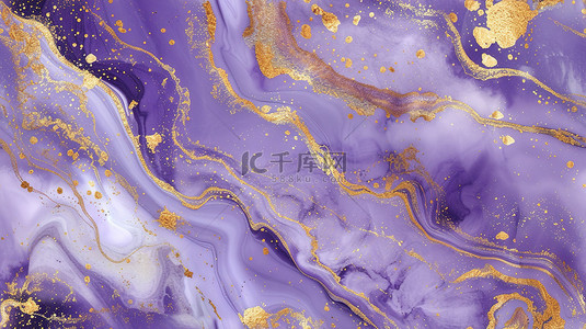 紫色鎏金大理石花纹背景素材