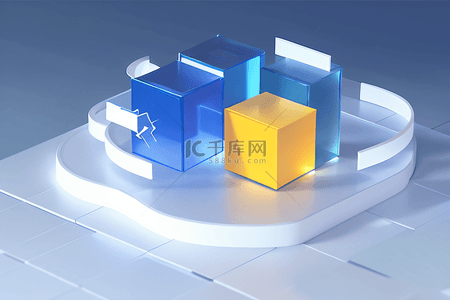 网购icon背景图片_3D立体金融商务办公ICON图标背景7