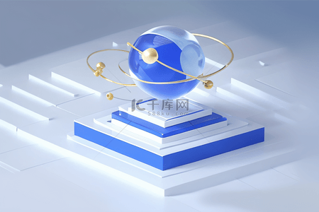 icon-backtop背景图片_立体3D金融商务办公ICON图标背景3