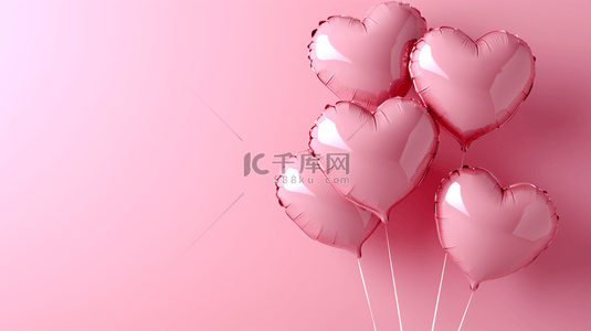 粉色温馨浪漫简约背景图片_温馨浪漫粉红色爱心气球的图片10