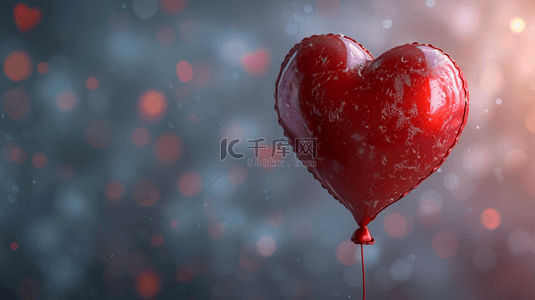 风景背景图片_简约唯美浪漫下红色爱心气球的背景图5