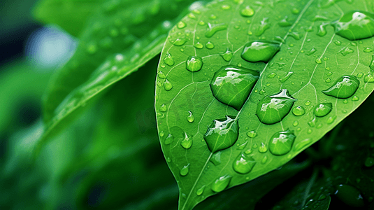 春天立春雨水嫩绿的树叶摄影20