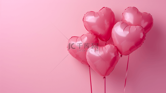 粉色温馨浪漫简约背景图片_温馨浪漫粉红色爱心气球的图片17