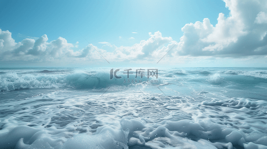 蓝天海浪沙滩背景图片_蓝天白云大海沙滩海浪的背景图18