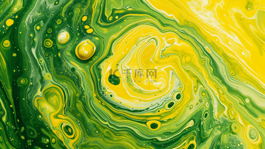 绿黄的色颜料搅拌在一起有泡沫的背景7