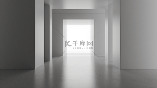 光芒图案背景图片_白色质感平面墙面立体空间的背景12