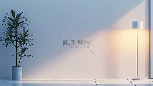 白色现代感公共室内简约背景15