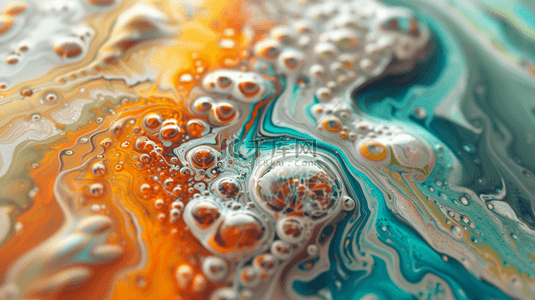 中国色背景图片_彩色颜料混合在一起有气泡的背景15