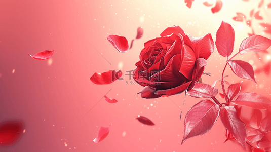 情人节红色玫瑰背景图片_红色玫瑰喜庆背景154