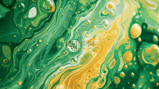 绿黄渐变背景图片_绿黄的色颜料搅拌在一起有泡沫的背景14