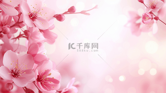 情人节花束背景图片_粉色玫瑰花女神节浪漫唯美的背景14