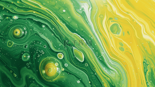 绿黄渐变背景图片_绿黄的色颜料搅拌在一起有泡沫的背景19