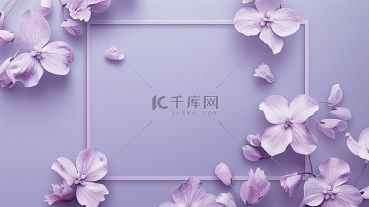 女神节小报背景图片_紫色女神节花朵唯美简约平铺的背景5