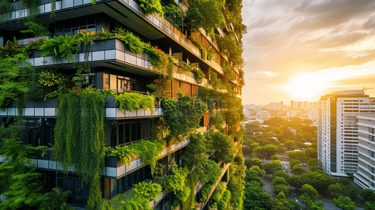 环保背景图片_未来绿色生态建筑背景0