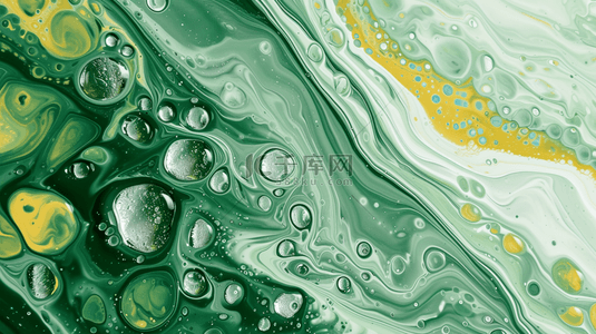 绿黄的色颜料搅拌在一起有泡沫的背景13