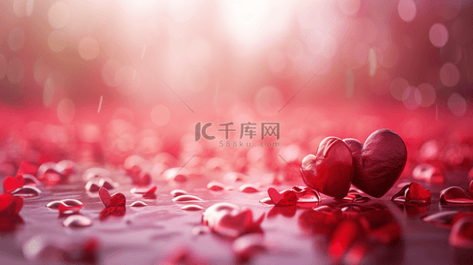婚礼浪漫背景图片_红色玫瑰花喜庆创意背景6