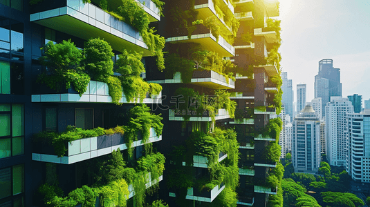 生态城市背景图片_未来绿色生态建筑背景16