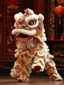 经典中国风背景图片_中国风传统舞狮背景14