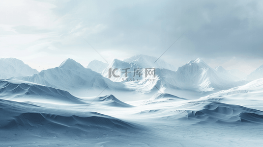 冰天雪地连绵高山背景17