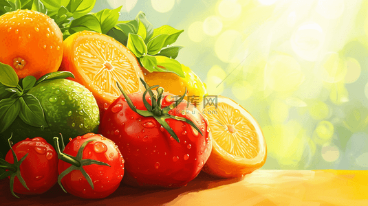 草莓水果背景背景图片_美味诱人水果背景8