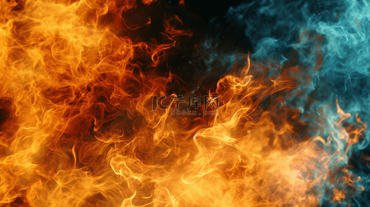 燃烧背景图片_黄色燃烧大火满天火势凶猛的背景10