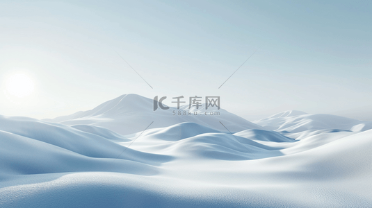 冬天背景图片_冰天雪地连绵高山背景2