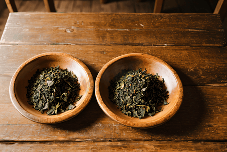 绿茶茶叶摄影照片_盘子里的绿茶茶叶摄影图4