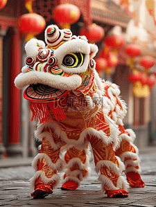 经典中国风背景图片_中国风传统舞狮背景11