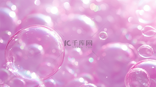 粉色水晶泡泡可爱背景0