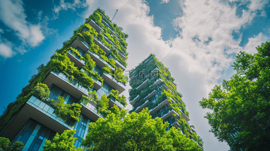 环保背景图片_未来绿色生态建筑背景19