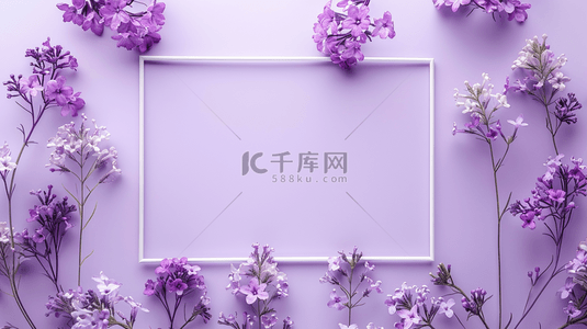 紫色平铺背景图片_紫色女神节花朵唯美简约平铺的背景12