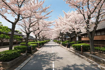 日本旅游樱花风景摄影配图