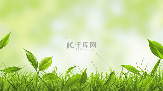 绿色树叶边框造型背景141