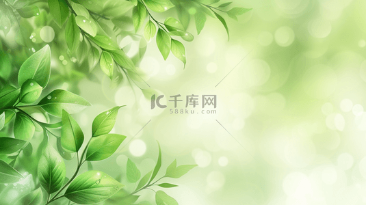 春季绿色树叶背景背景图片_春季绿色树叶清新背景18