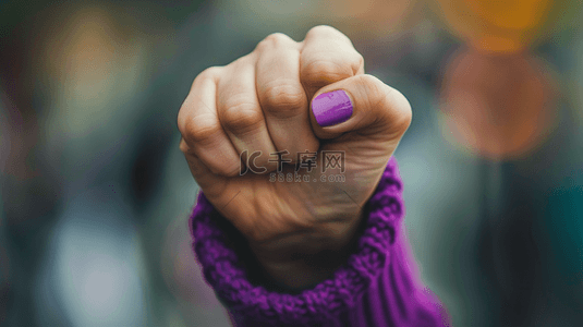 紫色紧握拳头背景12